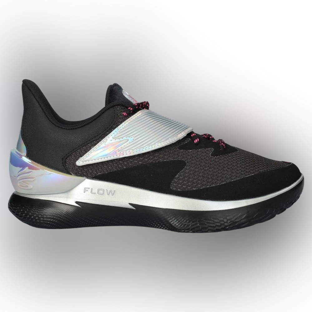 🔥 NEW Under Armour "Curry Fox 1 Gamer" BLACK SILVER Men's 8 / Women's 9.5 🏀 🎮👾🕹️